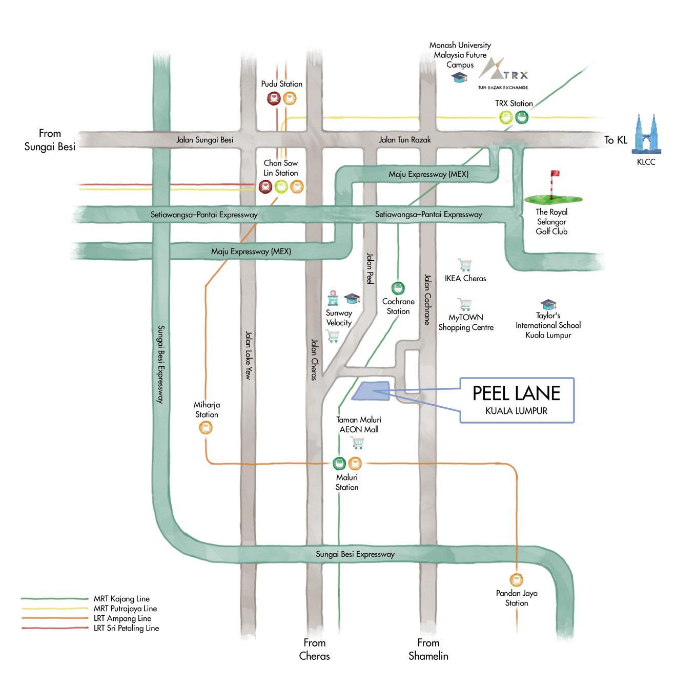 Peel Lane Location Map 1