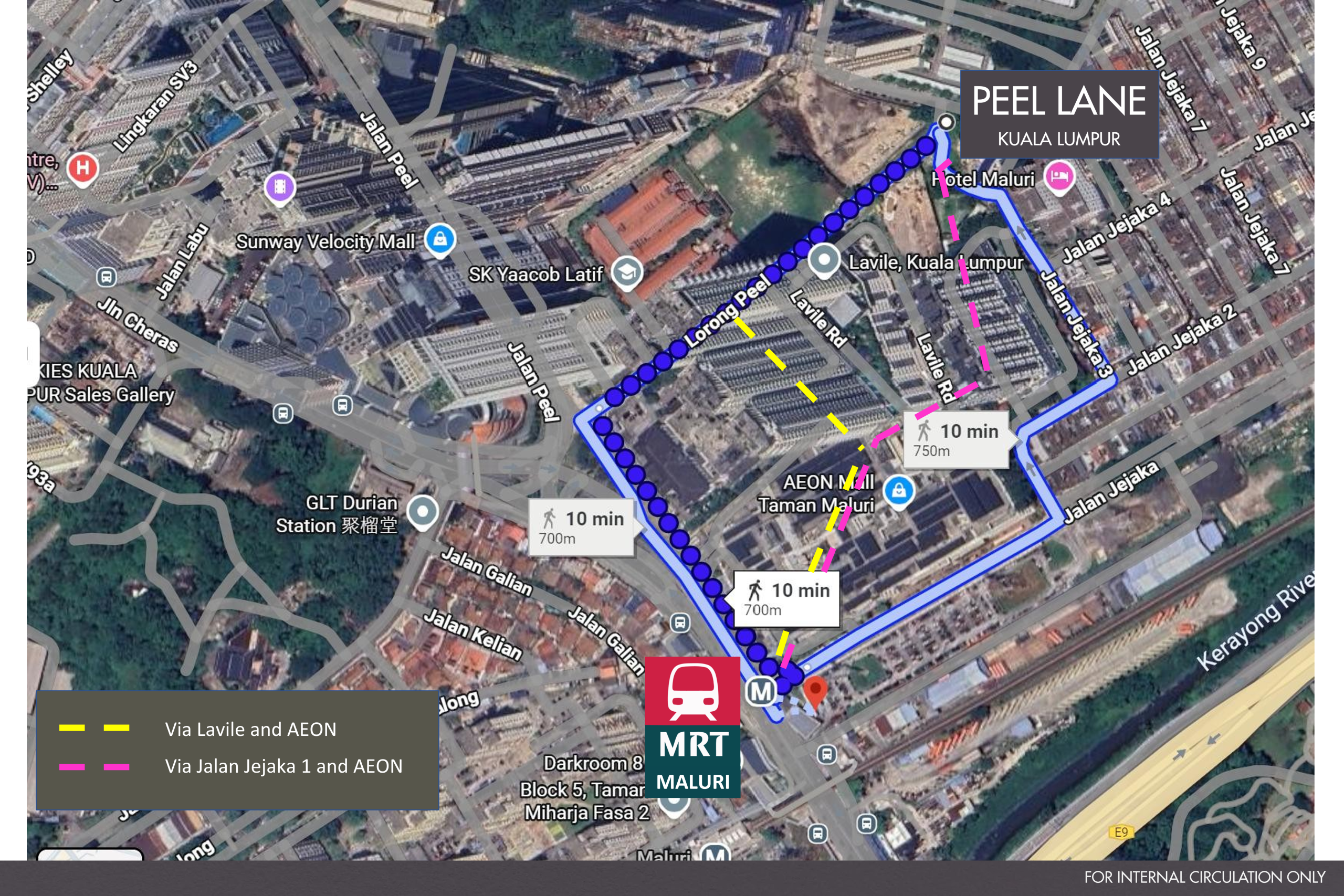 Peel Lane Transit Map